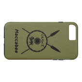 Maccabee Schild und Speere Case-Mate iPhone Hülle (Rückseite (Horizontal))