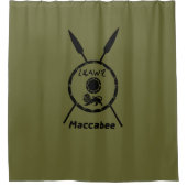 Maccabee Schild und Speere Duschvorhang (Vorderseite)