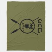 Maccabee Schild und Speere Fleecedecke (Vorderseite)