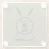 Maccabee Schild und Speere Glasuntersetzer (Rückseite)