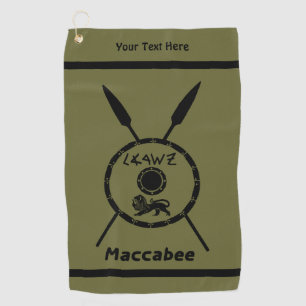 Maccabee Schild und Speere Golfhandtuch