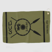 Maccabee Schild und Speere Golfhandtuch (Horizontal)