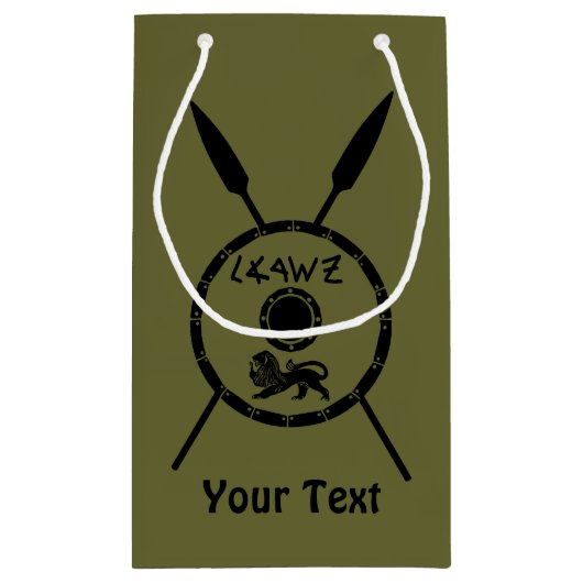 Maccabee Schild und Speere Kleine Geschenktüte (Rückseite)