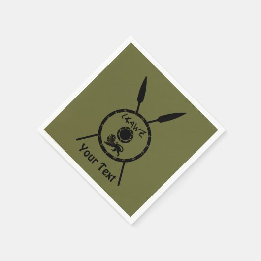Maccabee Schild und Speere Serviette (Ecke)