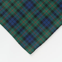 MacCallum Clan Royal Blue und Green Tartan Fleecedecke