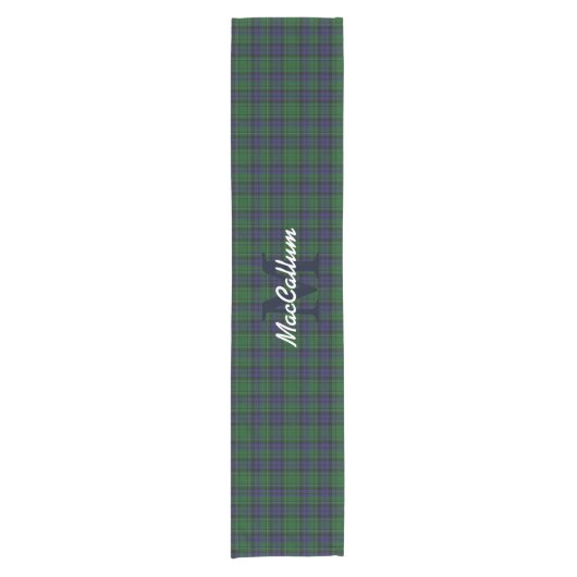 MacCallum Clan Tartan Kariert Table Runner Kurzer Tischläufer (Vorderseite)