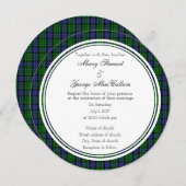 MacCallum Scottish Wedding Round Einladung (Vorne/Hinten)
