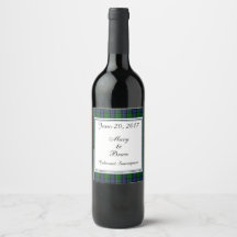 MacCallum Scottish Wedding Wine Label