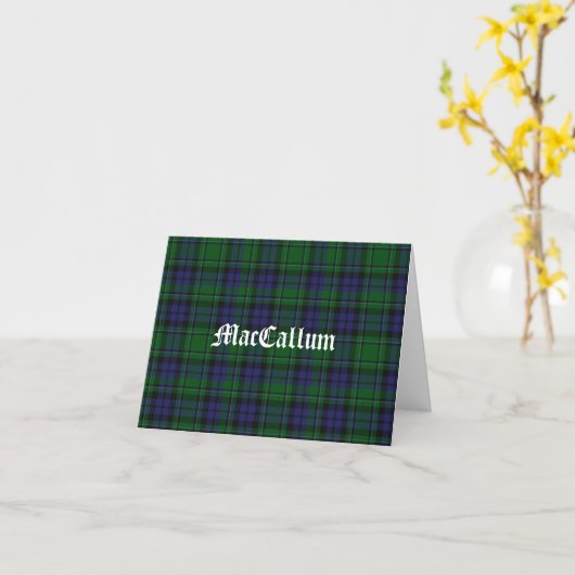 MacCallum Tartan Karierte benutzerdefinierte Note Karte (Gelbe Blume)