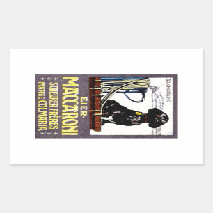 Maccaroni-Plakat 1910 Rechteckiger Aufkleber