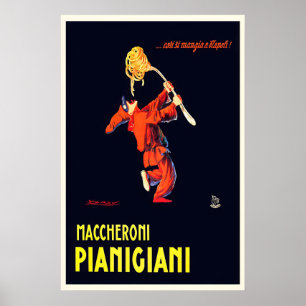 Maccheroni Pianigiani Vintage Poster von Achille