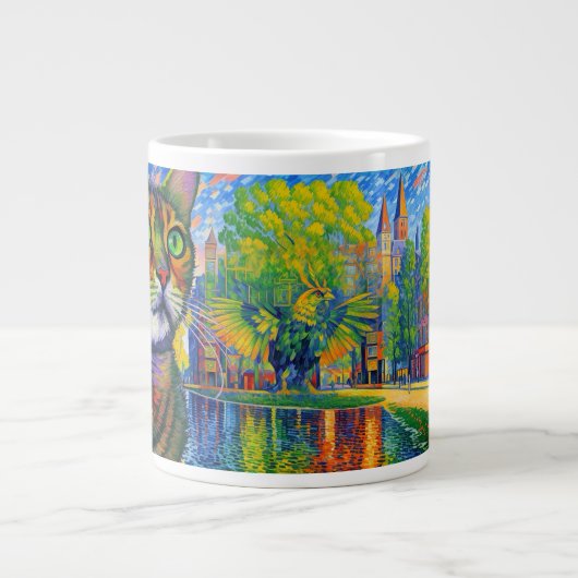 Macchi am Platz Jumbo-Tasse (Vorderseite)