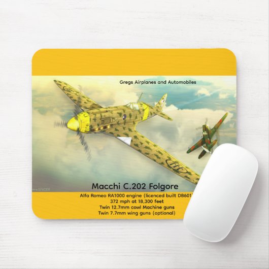Macchi C.202 Folgore Mousepad (Mit Mouse)