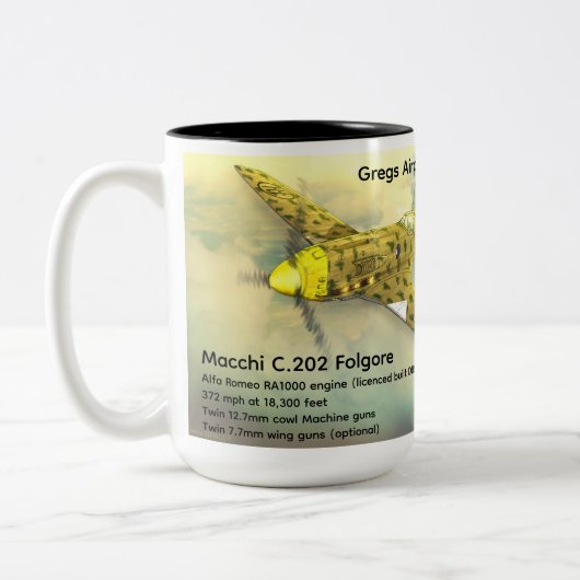 Macchi C.202 Folgore Zweifarbige Tasse (Links)