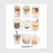 Macchiato Collage Aufkleber (Blatt)