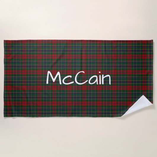 MacClain McLean Tartan Kariert Beach Handtuch (Vorderseite)