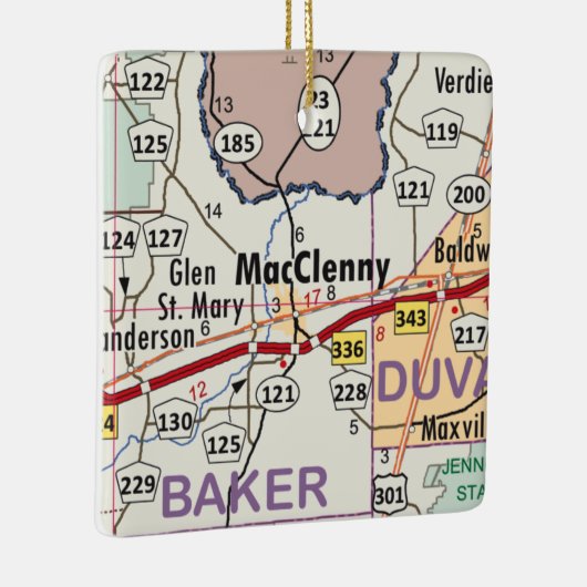 MacClenny Florida Map Keramikornament (Rechts)