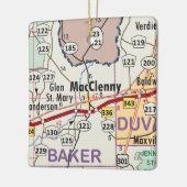 MacClenny Florida Map Keramikornament (Links)