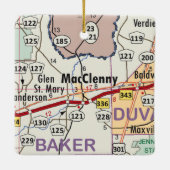 MacClenny Florida Map Keramikornament (Rückseite)