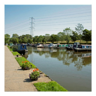 Macclesfield Canal Higher Poynton Cheshire Poster
