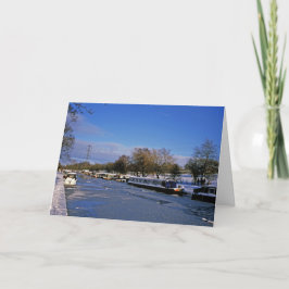 Macclesfield Canal Winter Cheshire Holiday Card Karte