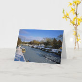 Macclesfield Canal Winter Cheshire Holiday Card Karte (Gelbe Blume)