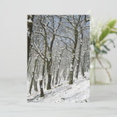 Macclesfield Forest Winter Card Dankeskarte (Stehend Vorderseite)