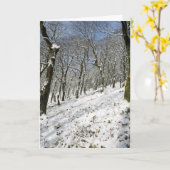 Macclesfield Forest Winter Card Karte (Gelbe Blume)