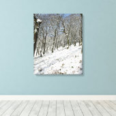 Macclesfield Forest Winter Card Leinwanddruck (Insitu (Holzboden))