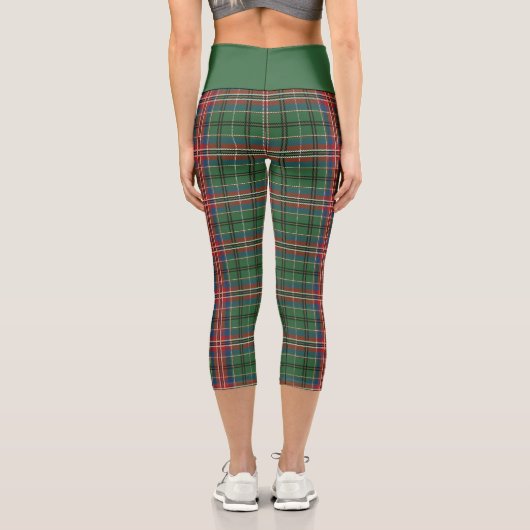 MacCulloch Scottish Kariert Red Green Personalize Capri Leggings (Rückseite)