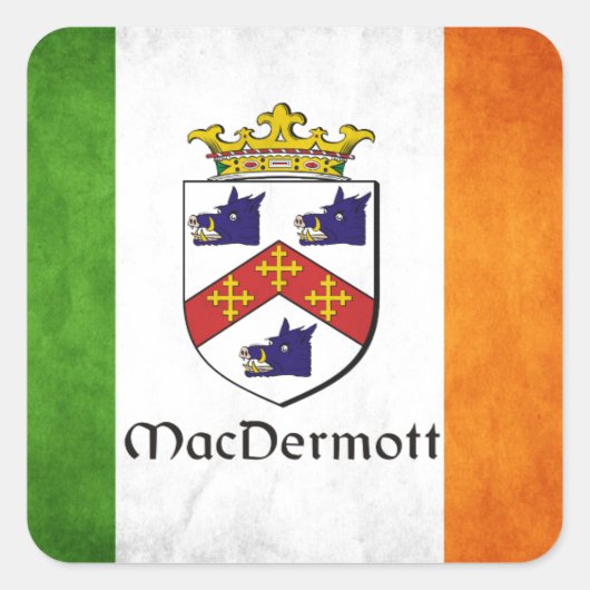 MacDermott Irish Quadratischer Aufkleber (Vorderseite)