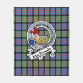 MacDonald Alte Macdonalds des Donald Clan Abzeiche Fleecedecke (Vorderseite)