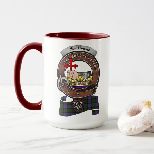 MacDonald Clan Abzeichen Combo 15o Tasse (Mit Donut)