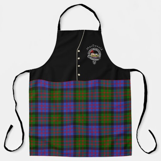 MacDonald Clan Abzeichen & Tartan Kilt Schürze (Vorderseite)