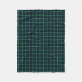MacDonald Clan Forest Green und Royal Blue Tartan Fleecedecke (Vorderseite)