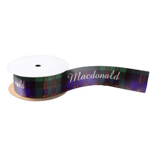 Macdonald Clan karierter schottischer Tartan Satinband