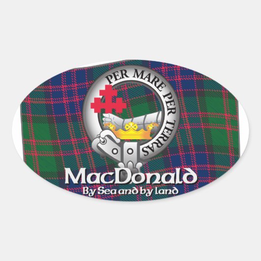 MacDonald Clan Ovaler Aufkleber (Vorderseite)