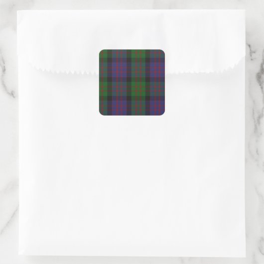 MacDonald Clan Tartan Quadratischer Aufkleber (Tasche)