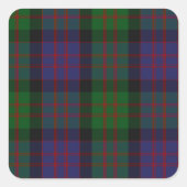 MacDonald Clan Tartan Quadratischer Aufkleber (Vorderseite)