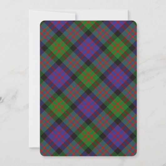 MacDonald Clan Tartan Schottisch Kariert Einladung (Rückseite)