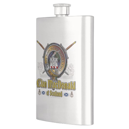 MacDonald Clanranald Clan Abzeichen Flachmann (Links)