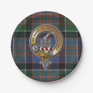 MacDonald Clanranald Tartan & Abzeichen Pappteller