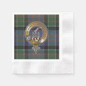 MacDonald Clanranald Tartan & Abzeichen Serviette (Vorderseite)
