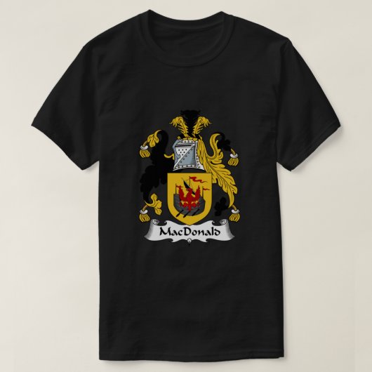 MacDonald Coat of Arms MacDonald Family Crest T-Shirt (Design vorne)