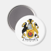 MacDonald-Familienwappen Magnet (Vorderseite/Rückseite)