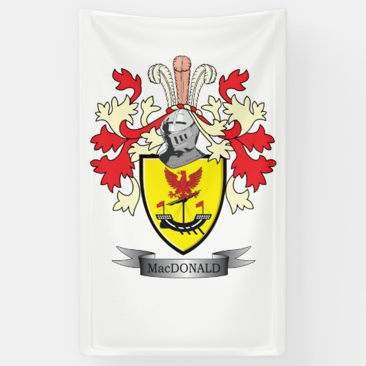 MacDonald Familienwappen-Wappen Banner (Vertikal)