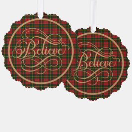 MacDonald Kingsburgh Scottish Tartan Christmas Ornament Karte