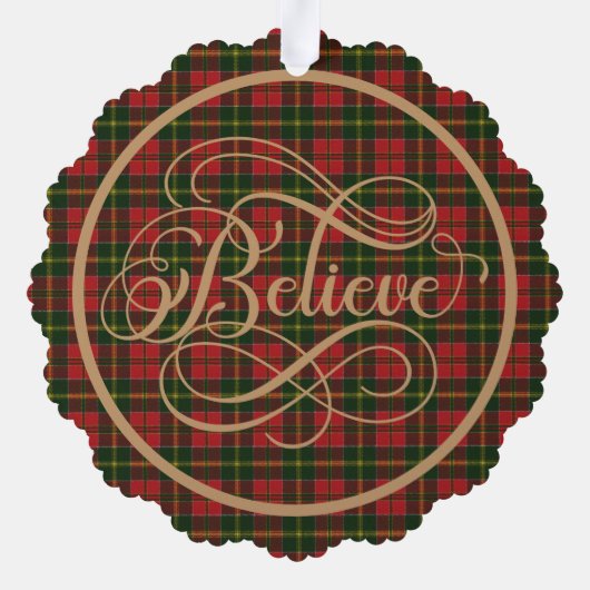 MacDonald Kingsburgh Scottish Tartan Christmas Ornament Karte (Rückseite)