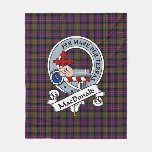 MacDonald Modern Macdonalds of Sleat Clan Abzeiche Fleecedecke (Vorderseite)
