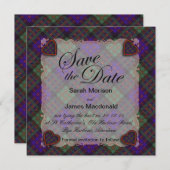 Macdonald Scottish clan tartan - Kariert Save The Date (Vorne/Hinten)